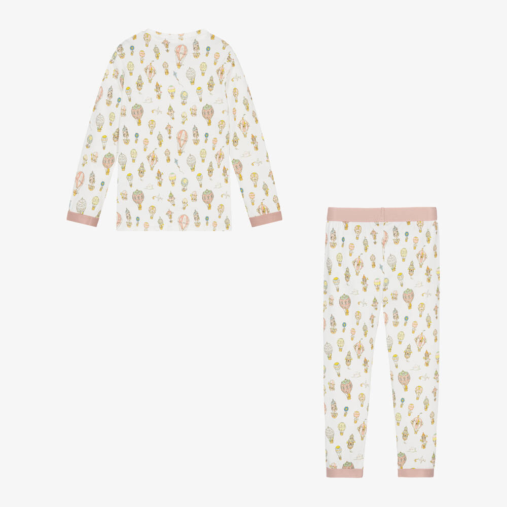 Atelier Choux Paris-Girls Ivory Balloon Print Lounge Set | Childrensalon Outlet