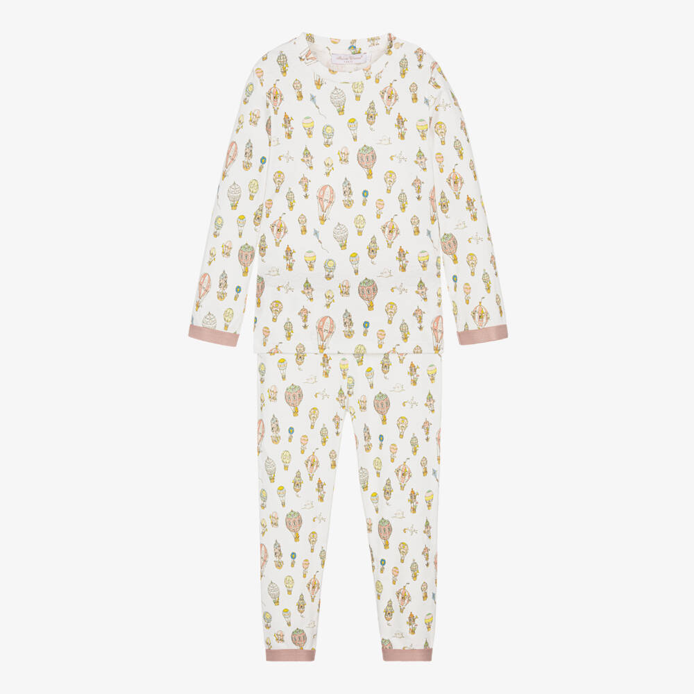 Atelier Choux Paris-Girls Ivory Balloon Print Lounge Set | Childrensalon Outlet