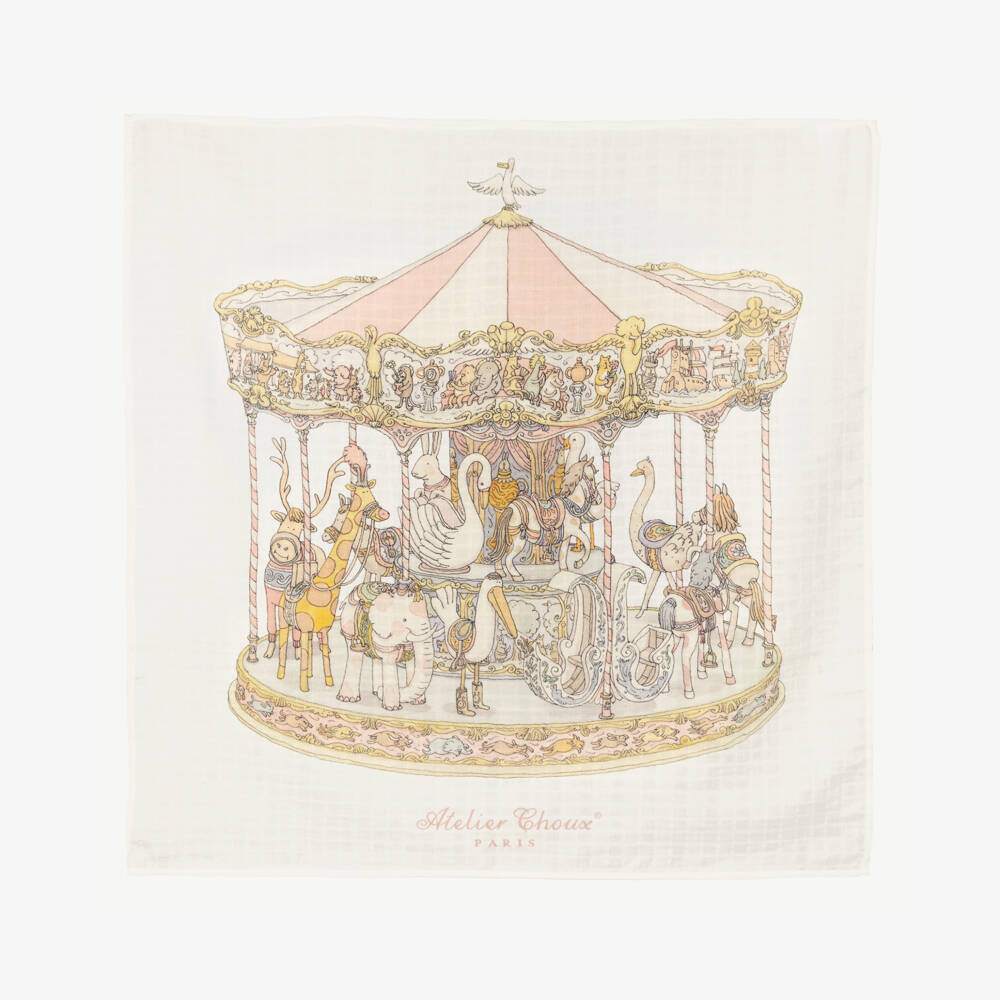 Atelier Choux Paris-Girls Ivory Carousel Babysuit Set | Childrensalon Outlet