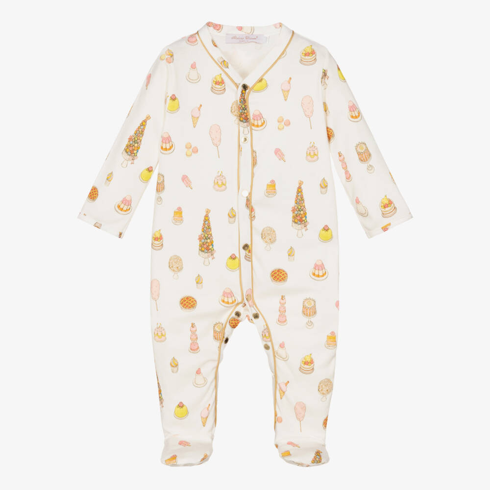 Atelier Choux Paris-Girls Ivory Carousel Babysuit Set | Childrensalon Outlet