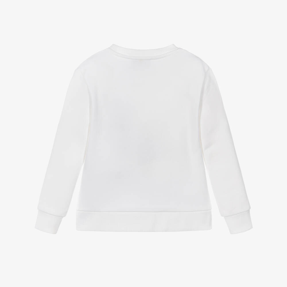 Atelier Choux Paris-Girls Ivory Cotton Hot Air Balloon Sweatshirt | Childrensalon Outlet