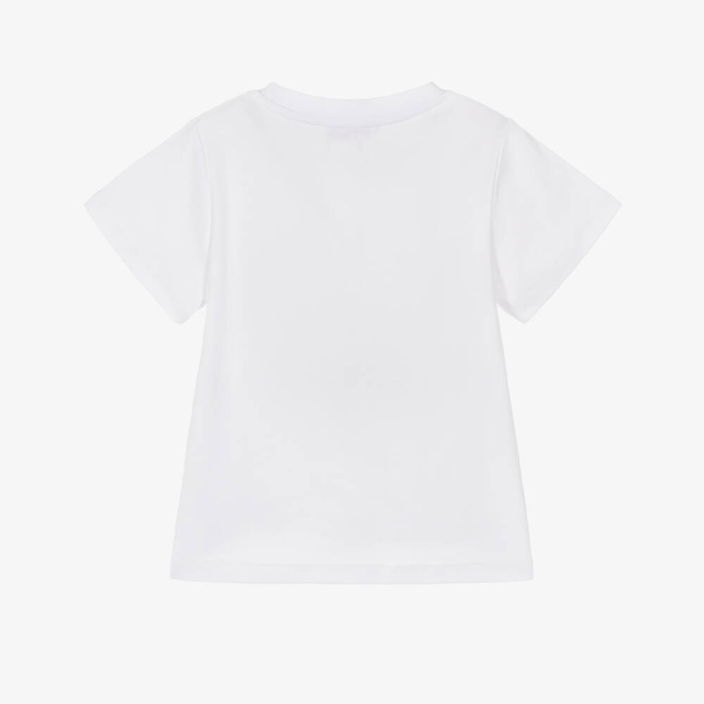 Atelier Choux Paris-Girls Ivory Cotton Hot Air Balloon T-Shirt | Childrensalon Outlet