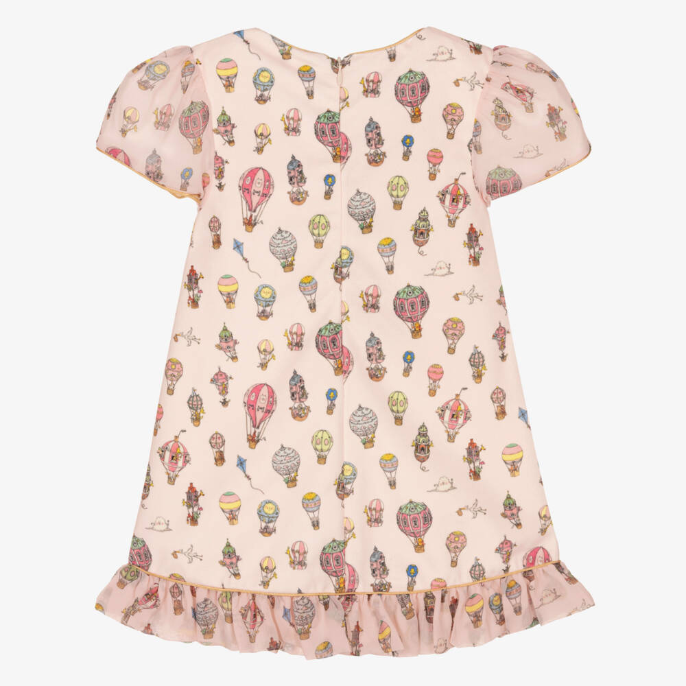Atelier Choux Paris-Платье из бархата с принтом воздушных шаров для девочек | Childrensalon Outlet
