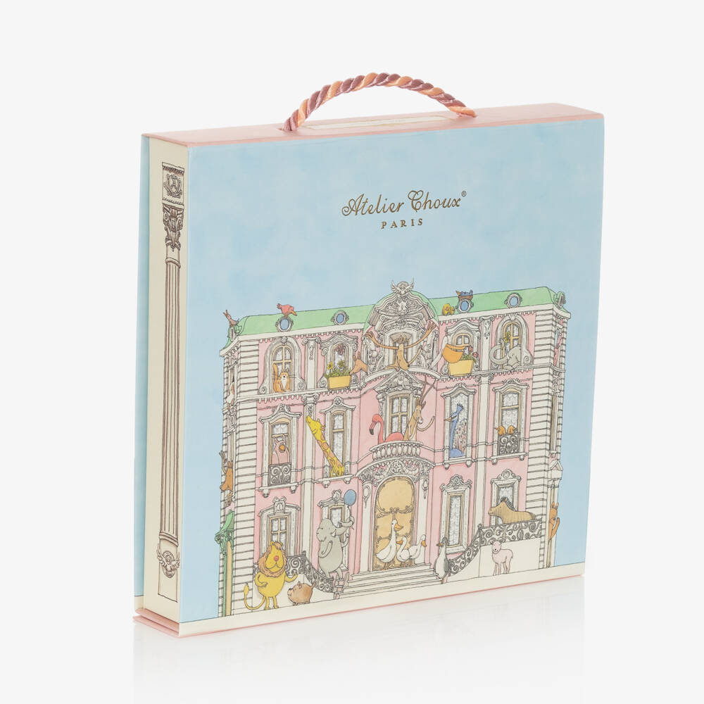 Atelier Choux Paris-Girls Pink Cotton Treats Babysuit Gift Set | Childrensalon Outlet