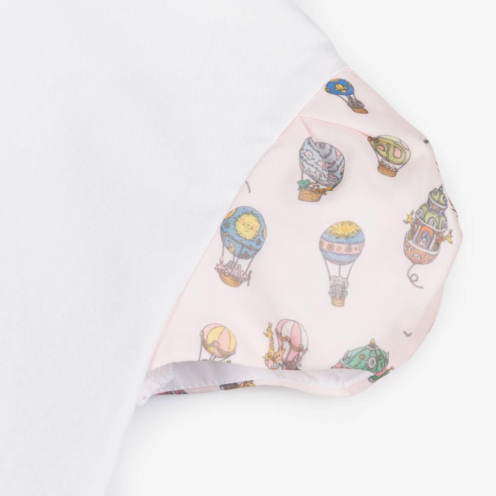 Atelier Choux Paris-Hot Air Balloon Chiffon Sleeve Top | Childrensalon Outlet