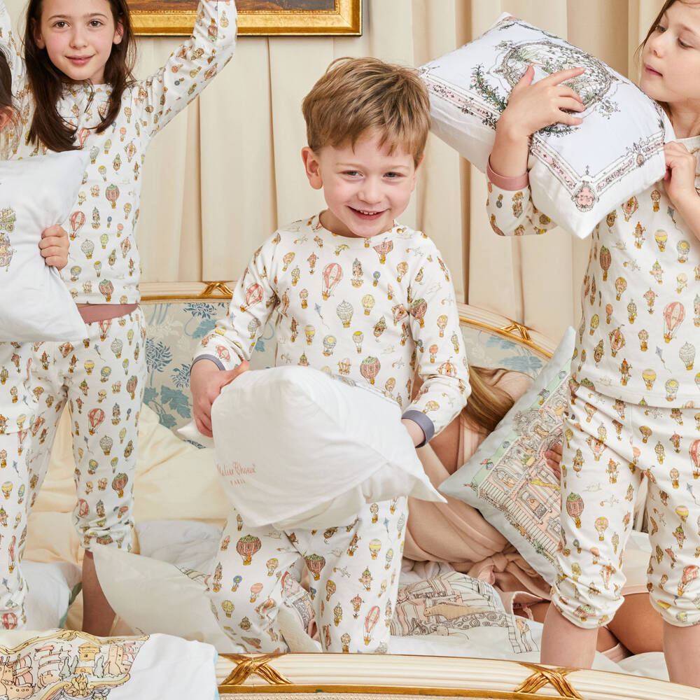 Atelier Choux Paris-Ivory Cotton Balloons Leggings Set | Childrensalon Outlet