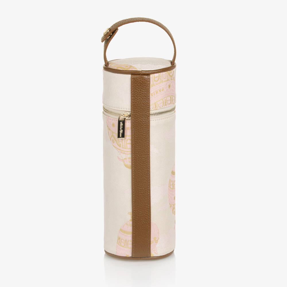 Atelier Choux Paris-Pink Jacquard Bottle Bag (23cm) | Childrensalon Outlet