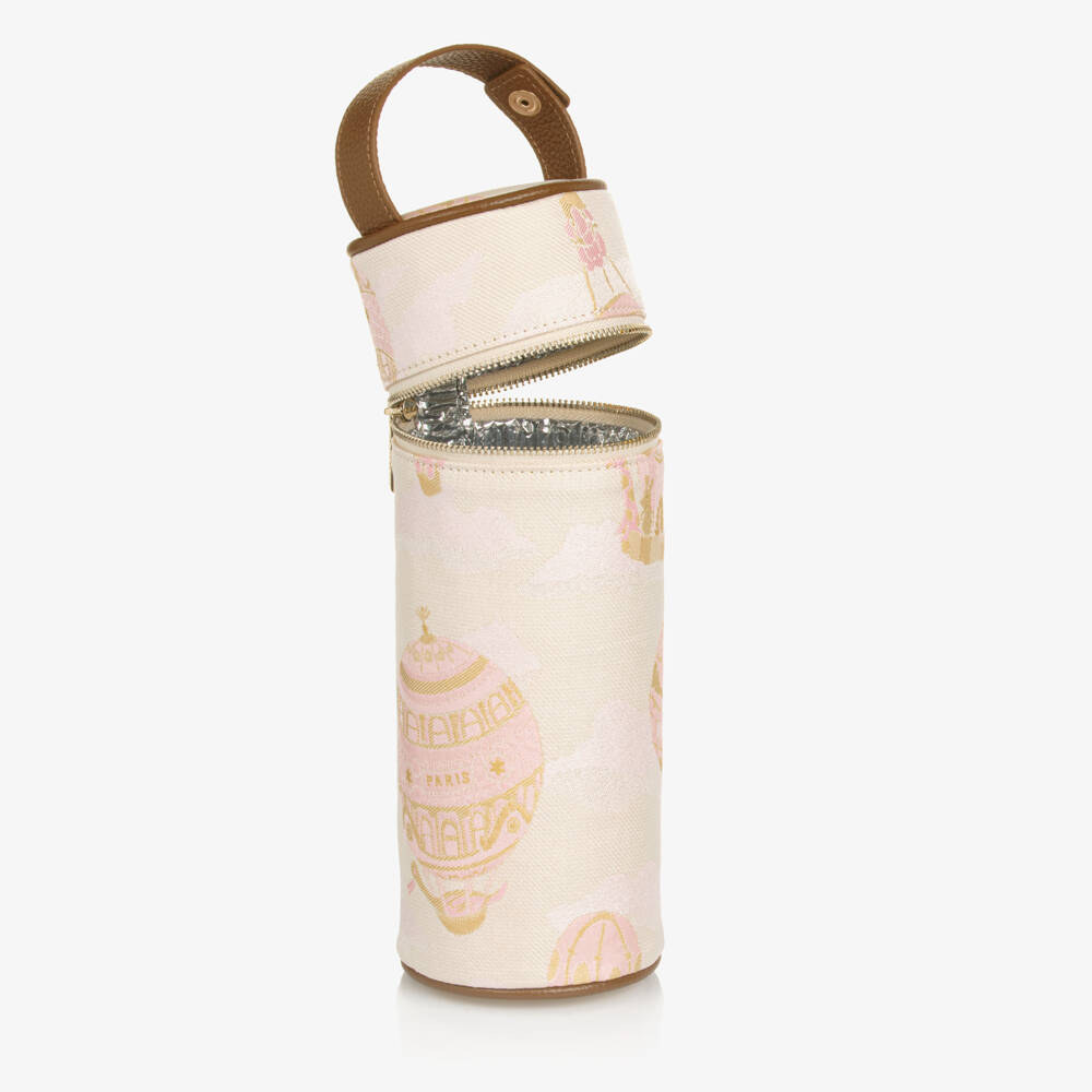 Atelier Choux Paris-Pink Jacquard Bottle Bag (23cm) | Childrensalon Outlet