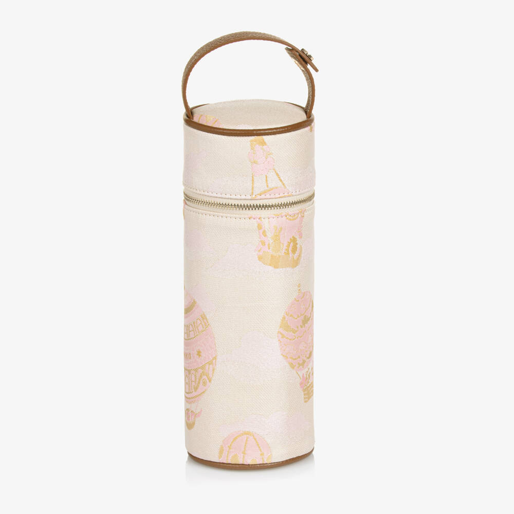 Atelier Choux Paris-Pink Jacquard Bottle Bag (23cm) | Childrensalon Outlet