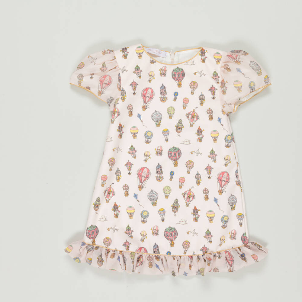 Atelier Choux Paris-Preloved Girls Pink Velvet Hot Air Balloon Dress (2-3 years) | Childrensalon Outlet