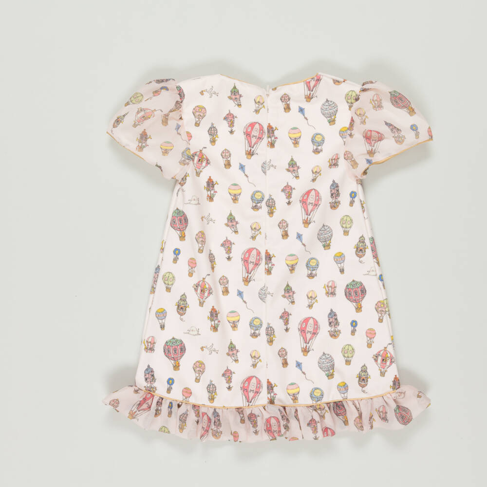 Atelier Choux Paris-Preloved Girls Pink Velvet Hot Air Balloon Dress (2-3 years) | Childrensalon Outlet