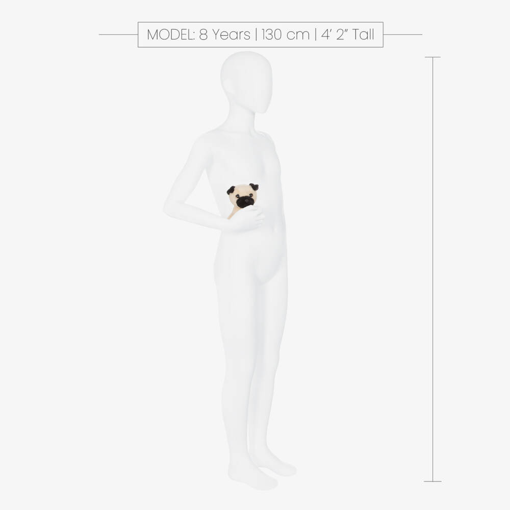 Aurora-Beige Preston Pug Soft Toy (16cm) | Childrensalon Outlet