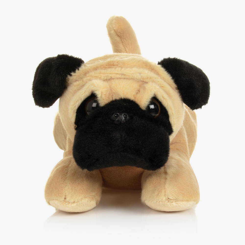 Aurora-Beige Pug Dog Plush Soft Toy (33cm) | Childrensalon Outlet