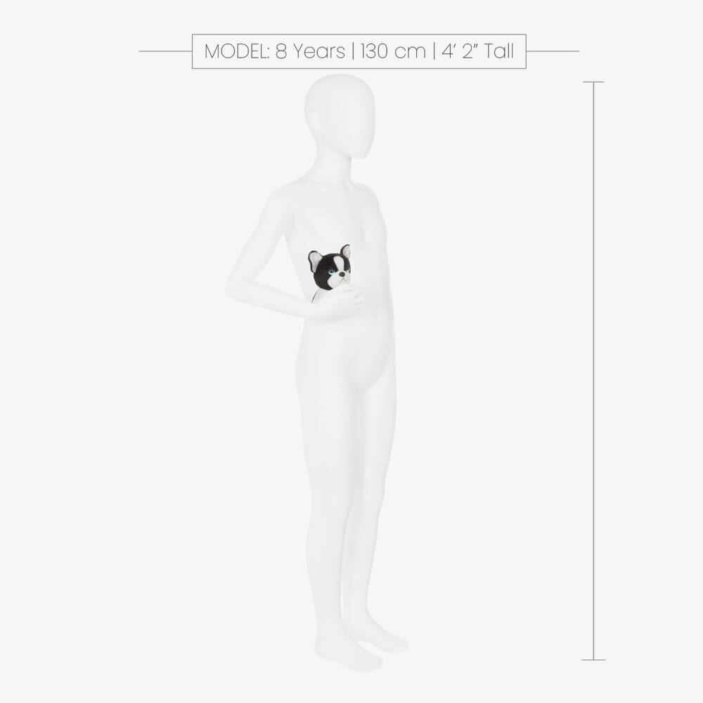 Aurora-Black & White Harvard Boston Terrier Soft Toy (16cm) | Childrensalon Outlet