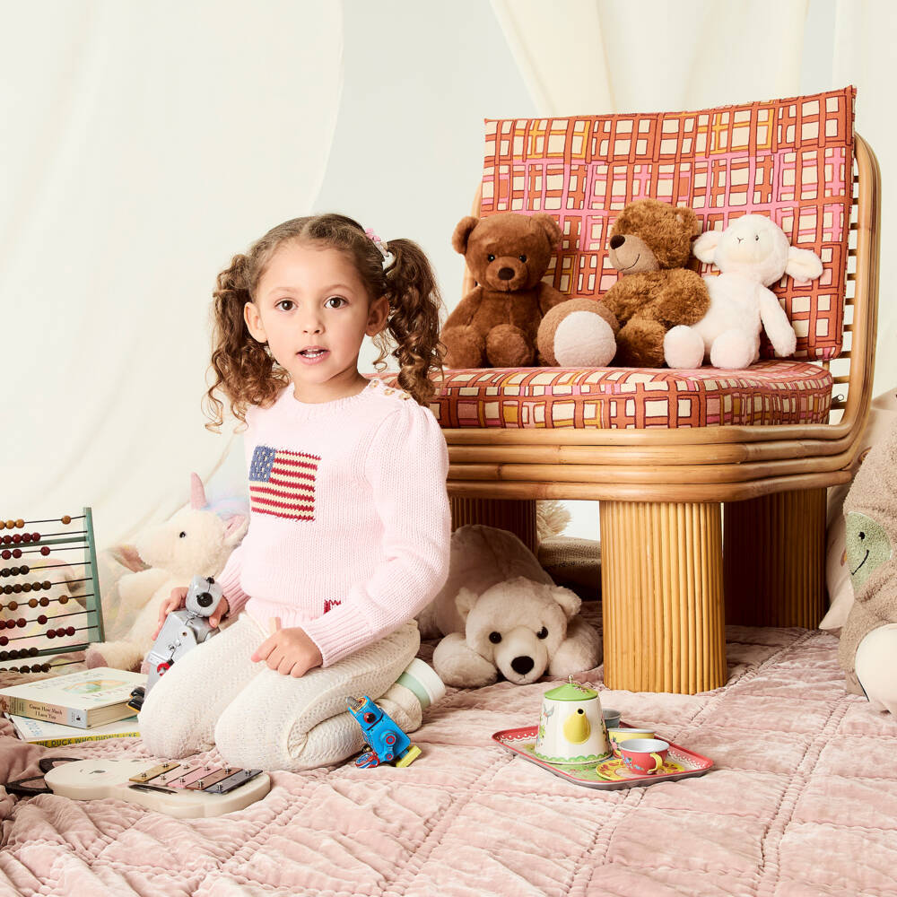 Aurora-Girls Ivory Cuddly Bear Companion | Childrensalon Outlet