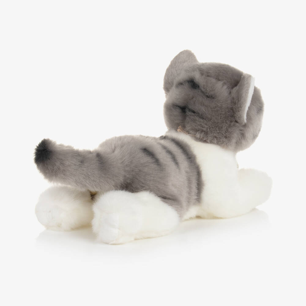 Aurora-Girls Kitten Plush in Soft Grey | Childrensalon Outlet