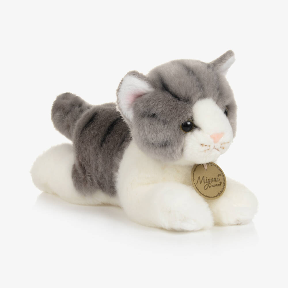 Aurora-Girls Kitten Plush in Soft Grey | Childrensalon Outlet