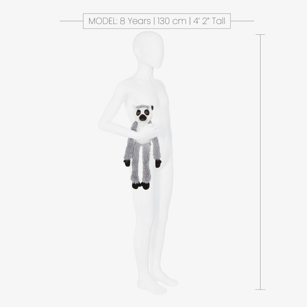 Aurora-Grey Hanging Lemur Toy (48cm) | Childrensalon Outlet