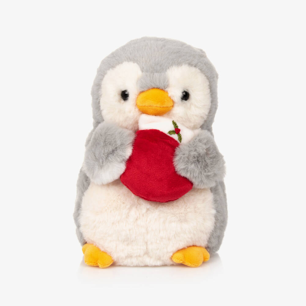 Aurora-Penguin & Christmas Stocking Soft Toy (20cm) | Childrensalon Outlet