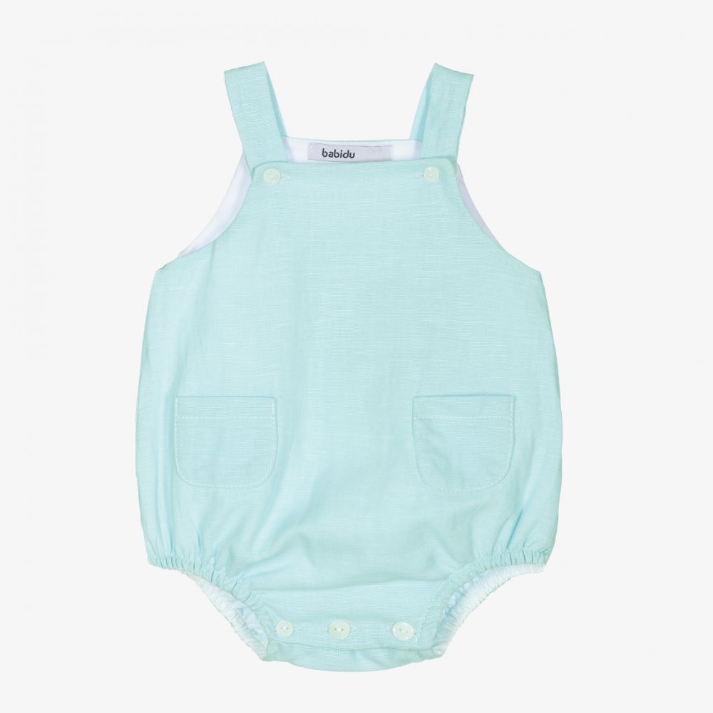 Babidu-Baby Boys Blue Cotton Shortie | Childrensalon Outlet