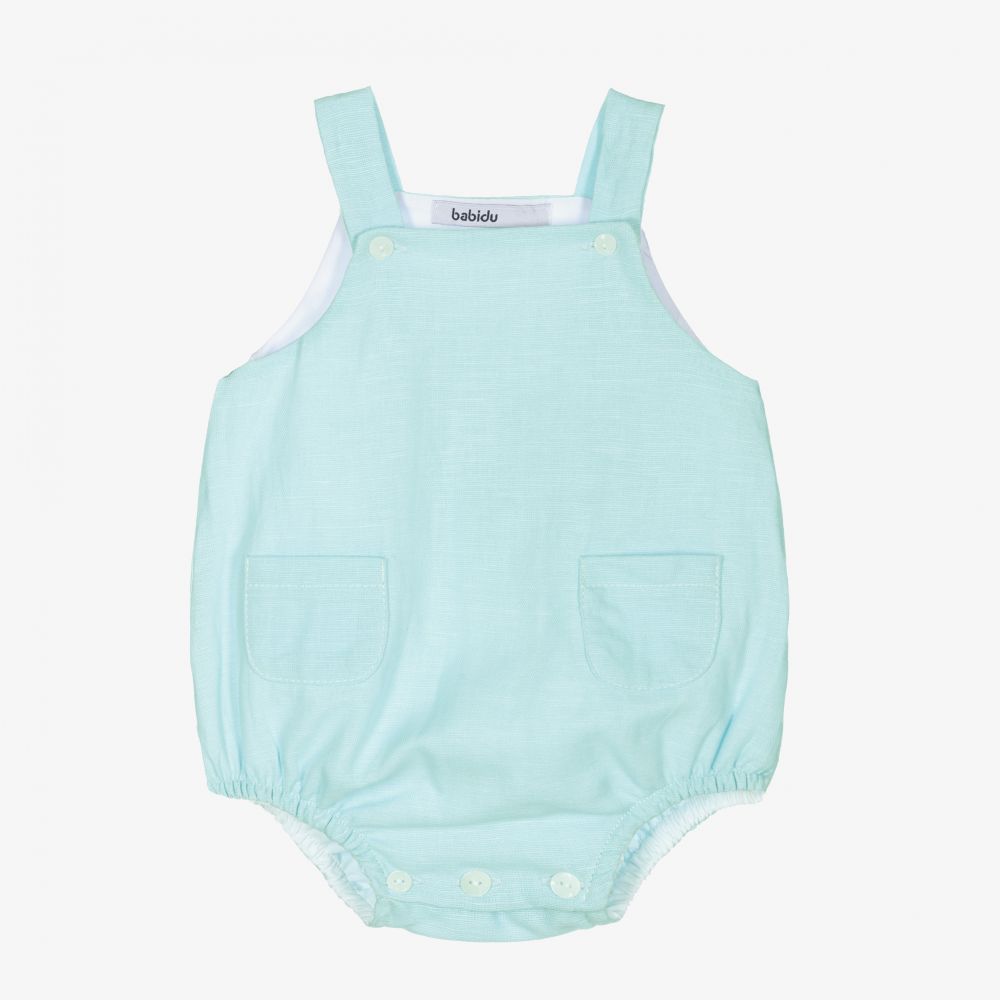 Babidu - Barboteuse bleue en coton Bébé | Childrensalon