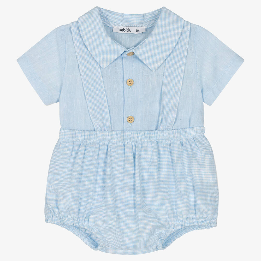Babidu - Голубая рубашка и шорты из хлопка | Childrensalon