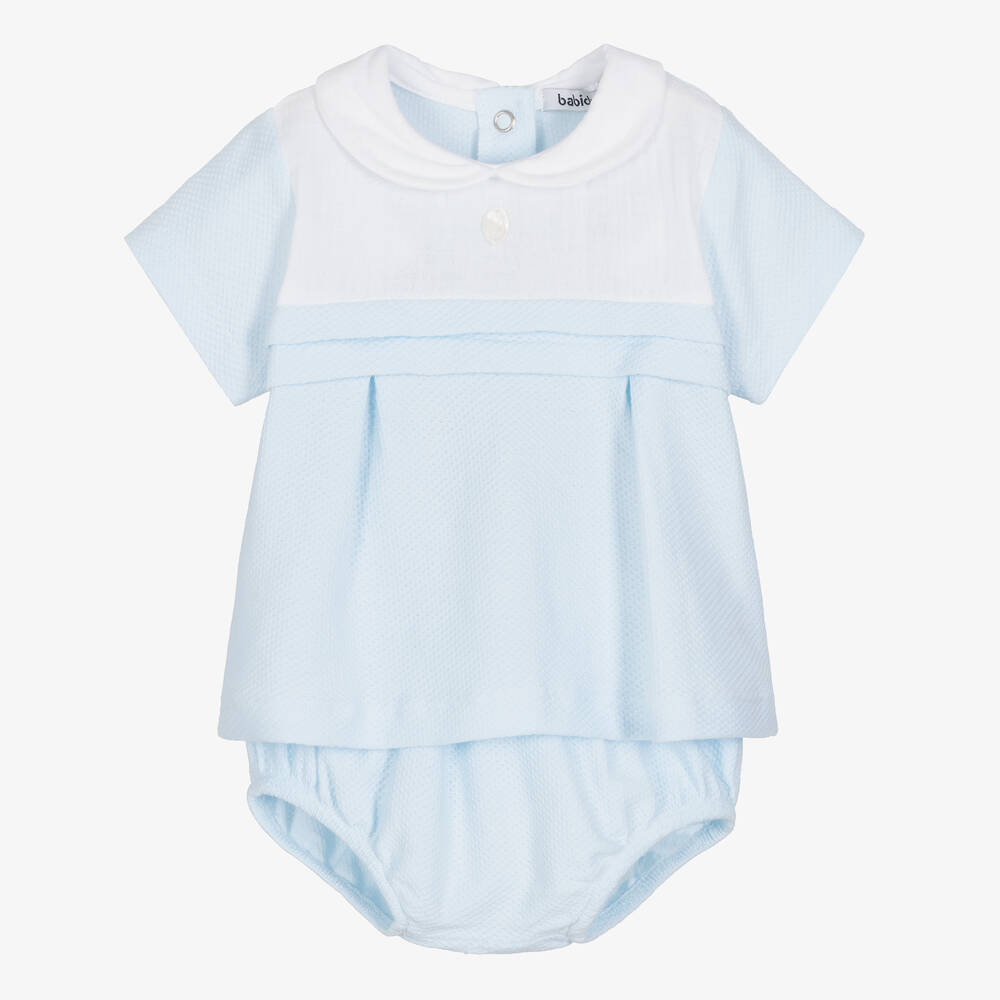 Babidu - Ensemble short bleu en coton bébé | Childrensalon