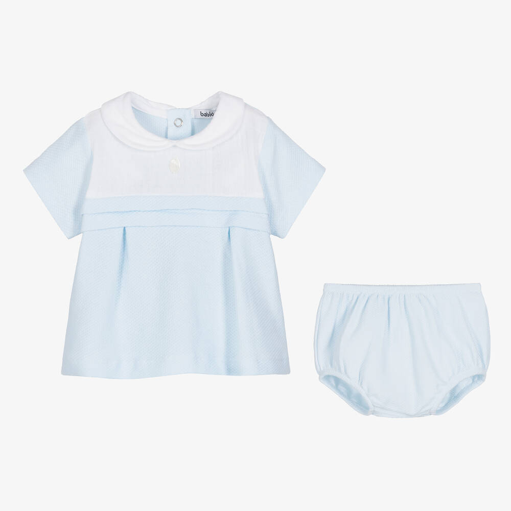 Babidu-Голубое платье и трусики из хлопка | Childrensalon Outlet