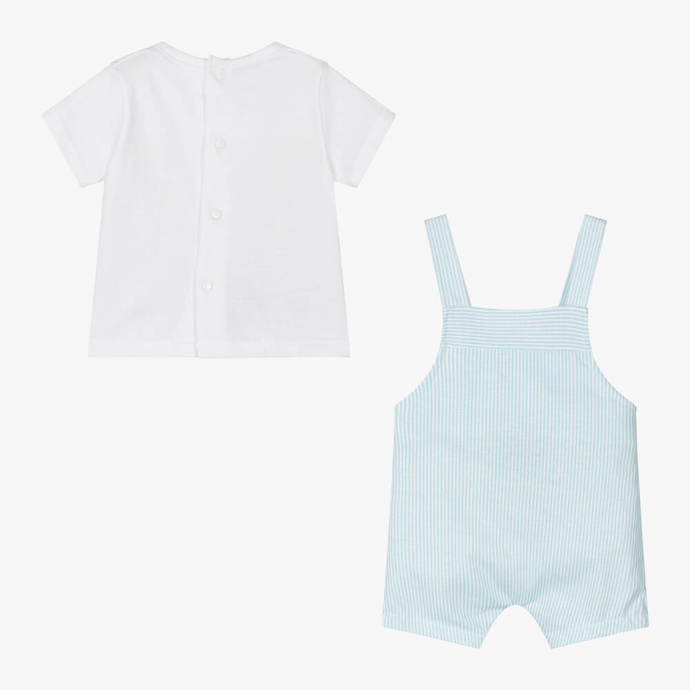 Babidu-Топ и шорты в голубую полоску на бретелях для малышей | Childrensalon Outlet