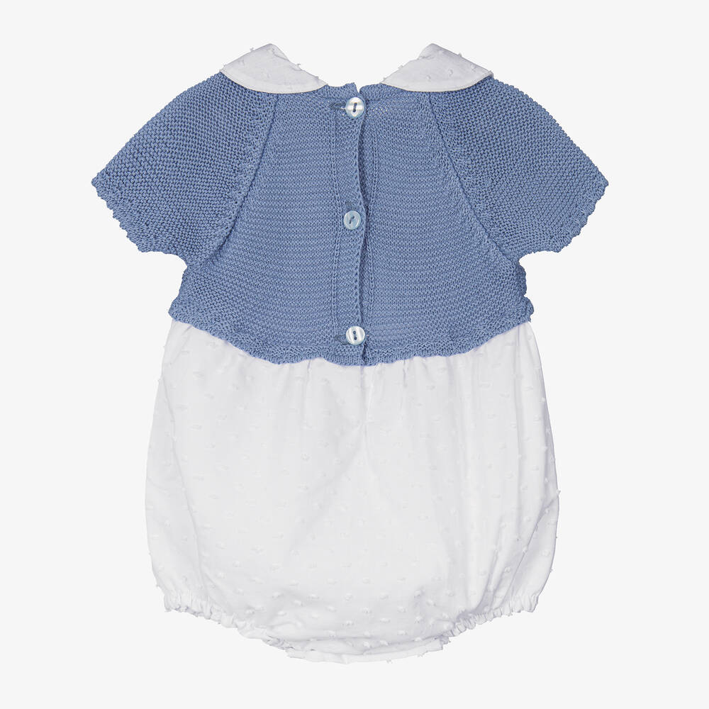 Babidu-Baby Boys Blue & White Shortie | Childrensalon Outlet
