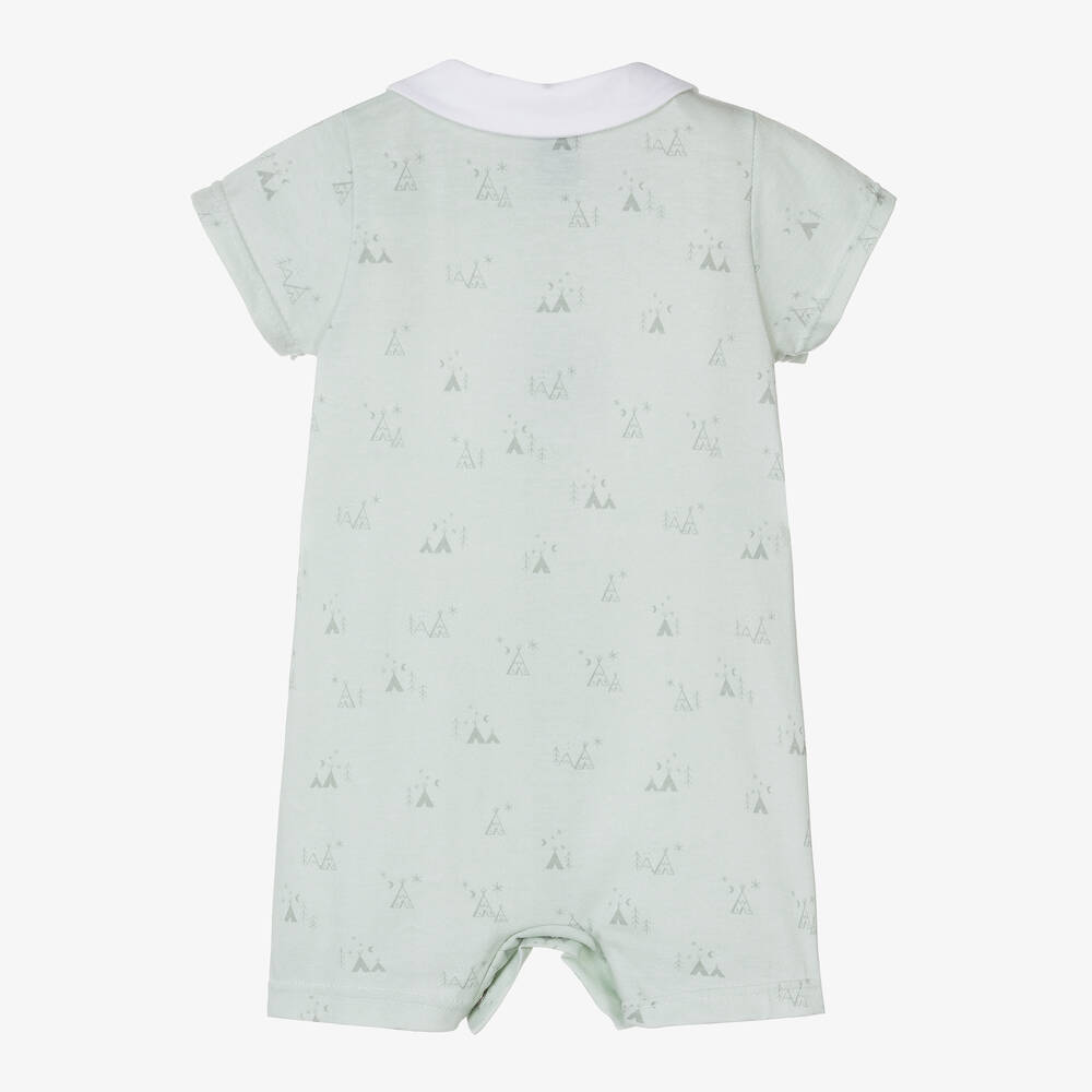Babidu-Baby Boys Green Cotton Shortie | Childrensalon Outlet