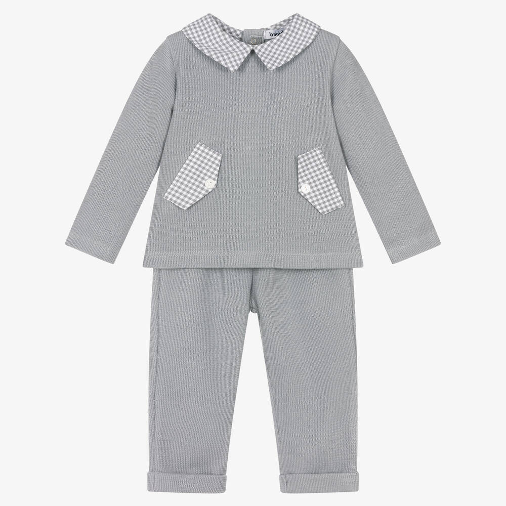 Babidu - Baby Boys Grey Trouser Set | Childrensalon