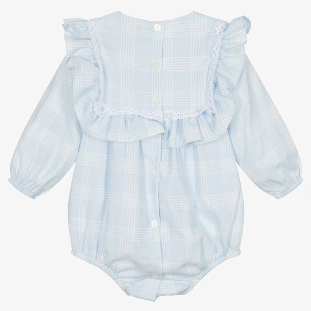Babidu-Baby Girls Blue Cotton Shortie | Childrensalon Outlet