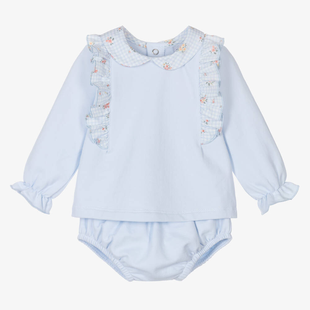 Babidu - Ensemble short bleu en coton bébé | Childrensalon