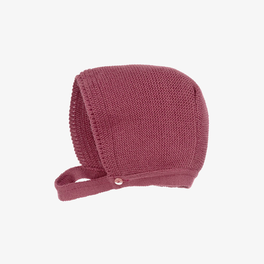 Babidu-Baby Girls Burgundy Red Knit & Floral Cotton Shorts Set | Childrensalon Outlet