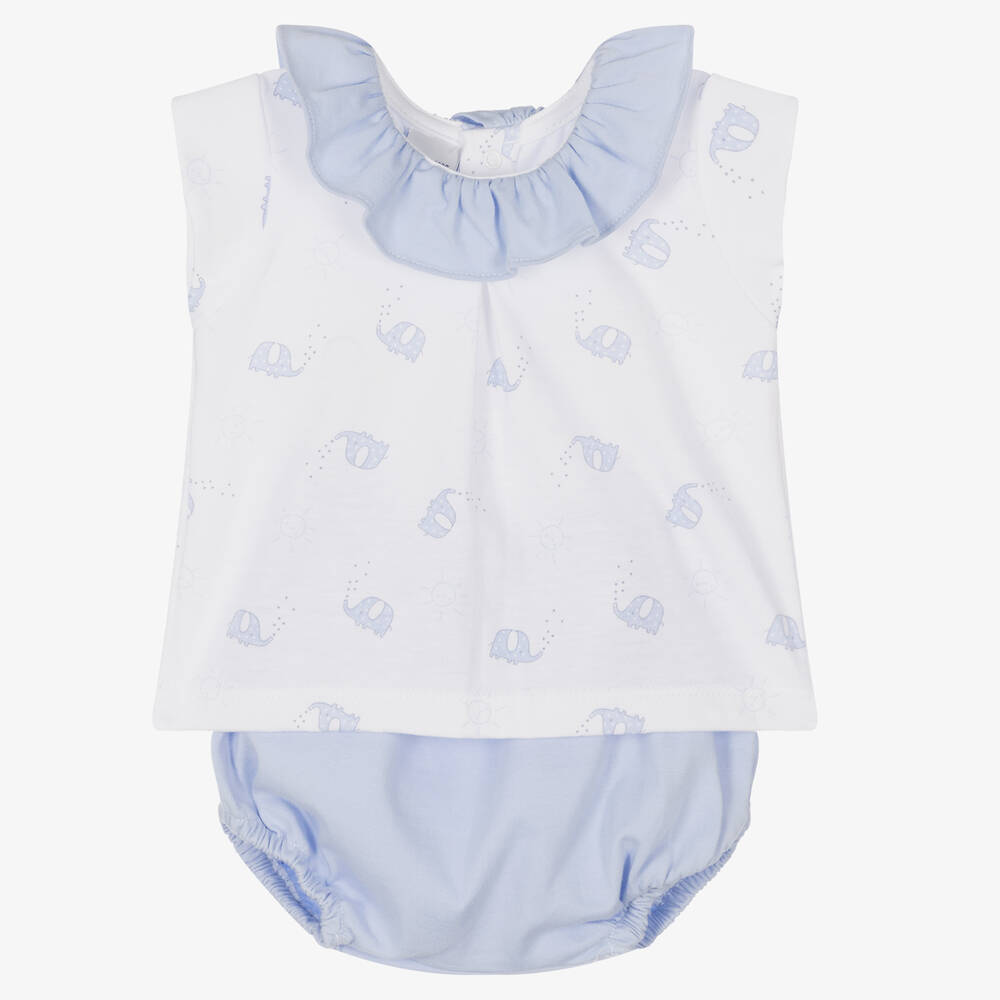 Babidu-Baby Girls Cotton Shorts Set | Childrensalon Outlet
