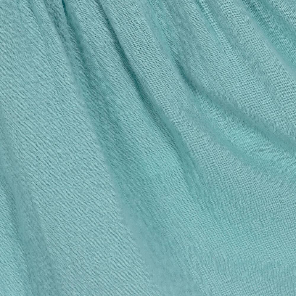 Babidu-Зеленое хлопковое платье | Childrensalon Outlet