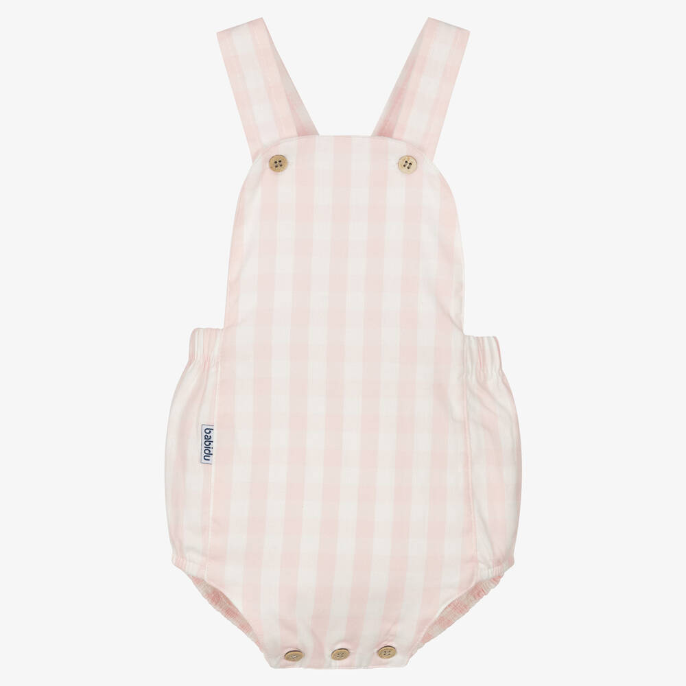 Babidu - Baby Girls Pink Check Shortie | Childrensalon