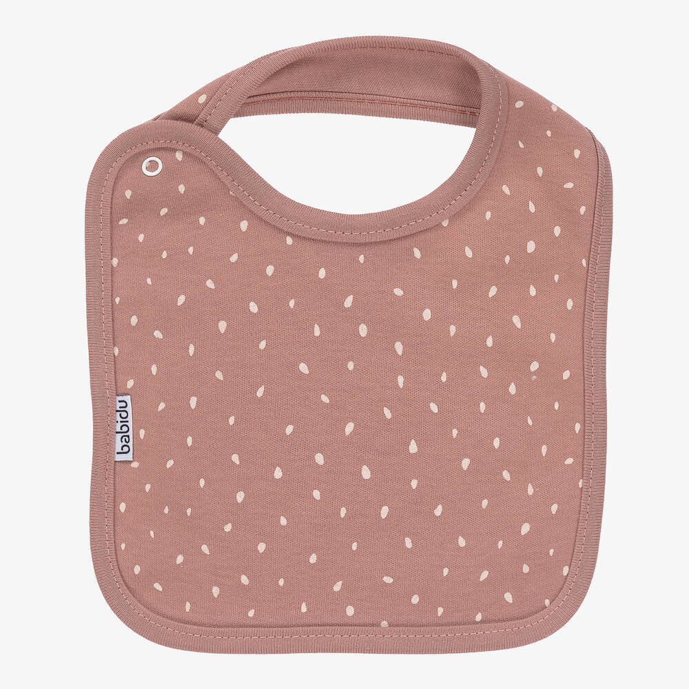 Babidu-Baby Girls Pink Cotton Bib | Childrensalon Outlet