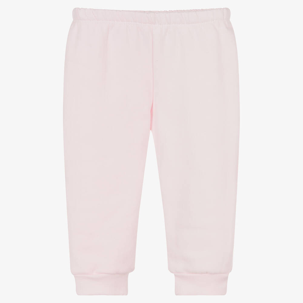 Babidu - Baby Girls Pink Cotton Joggers | Childrensalon