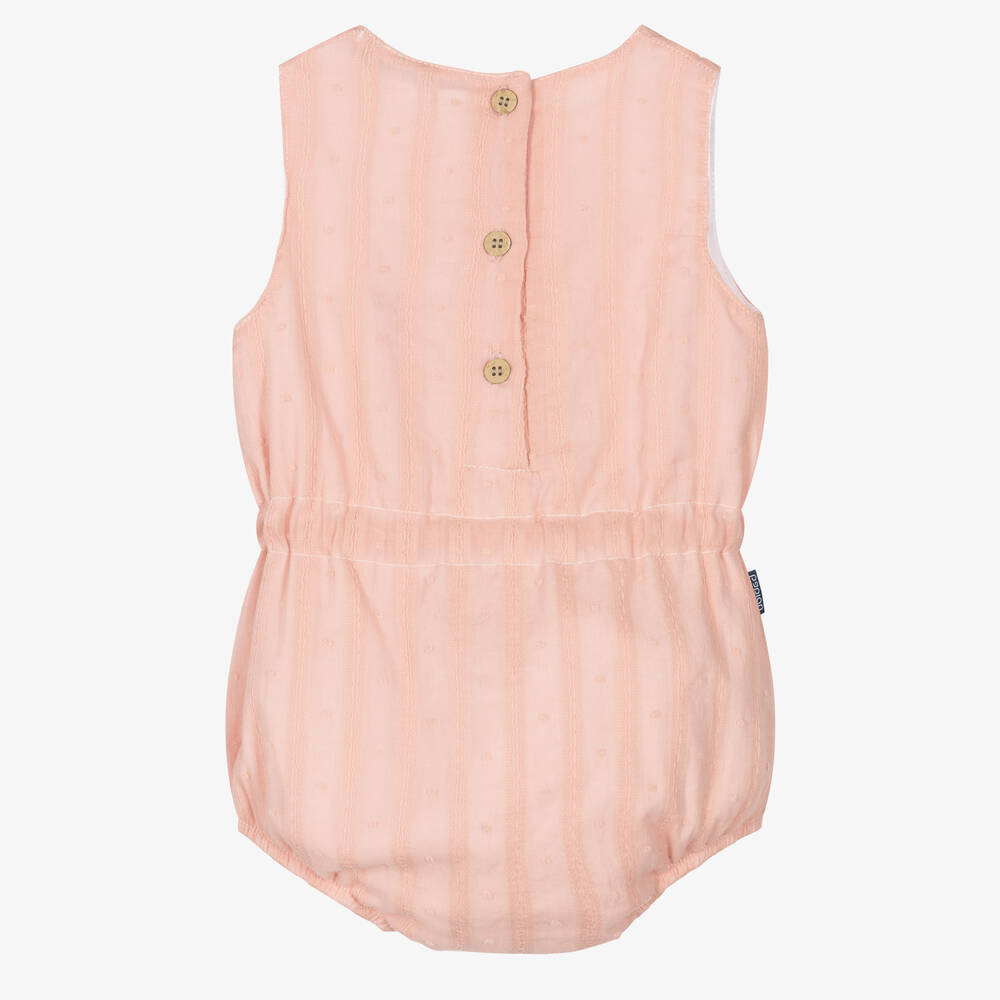 Babidu-Baby Girls Pink Cotton Shortie | Childrensalon Outlet