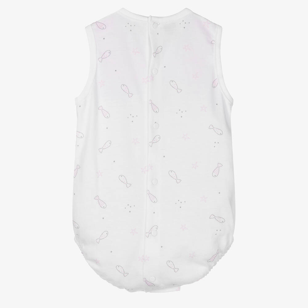 Babidu-Baby Girls Pink Cotton Shortie | Childrensalon Outlet