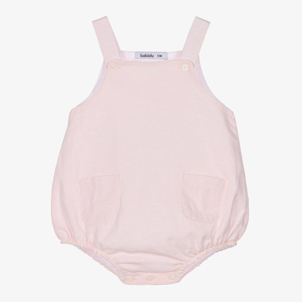 Babidu - Baby Girls Pink Cotton Shortie | Childrensalon