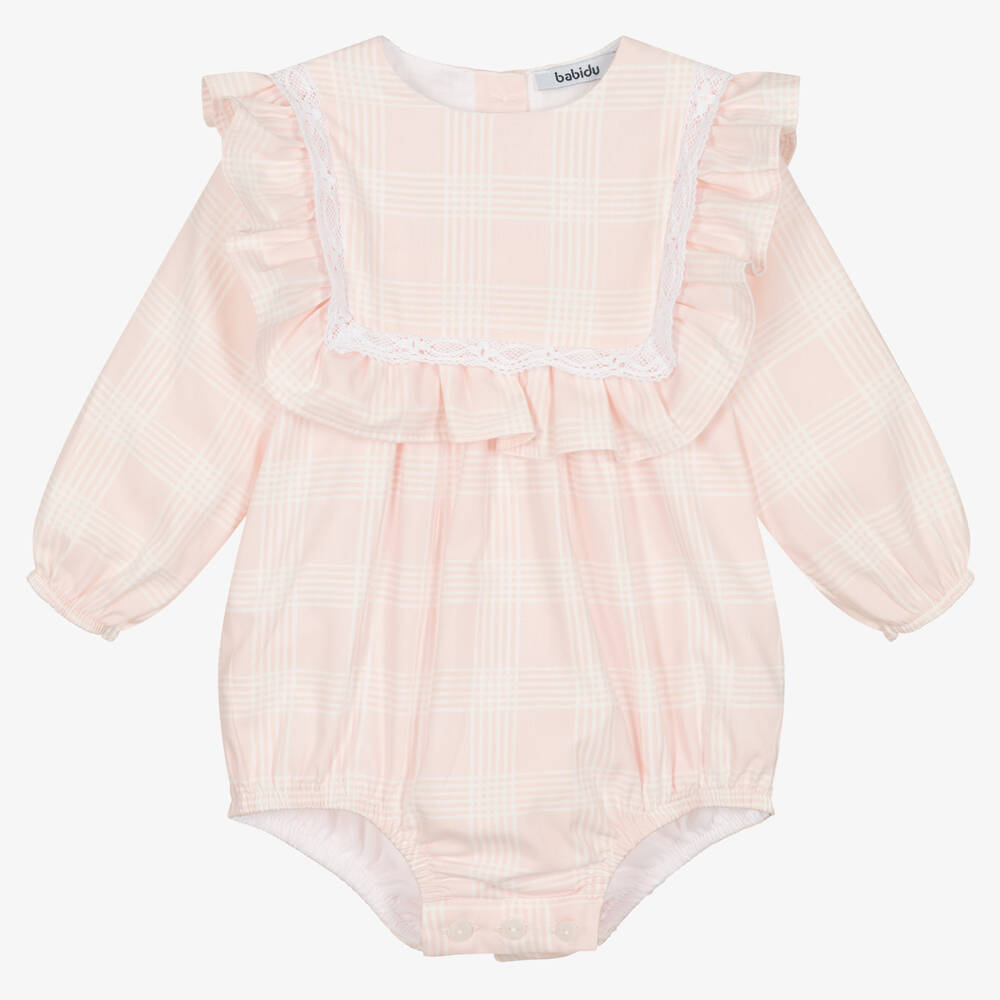 Babidu - Baby Girls Pink Cotton Shortie | Childrensalon