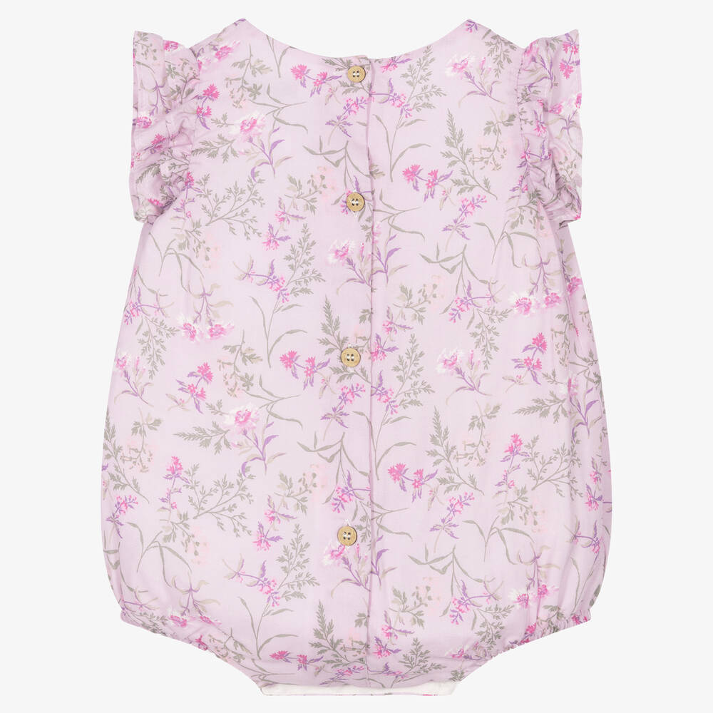 Babidu-Baby Girls Pink Floral Shortie | Childrensalon Outlet