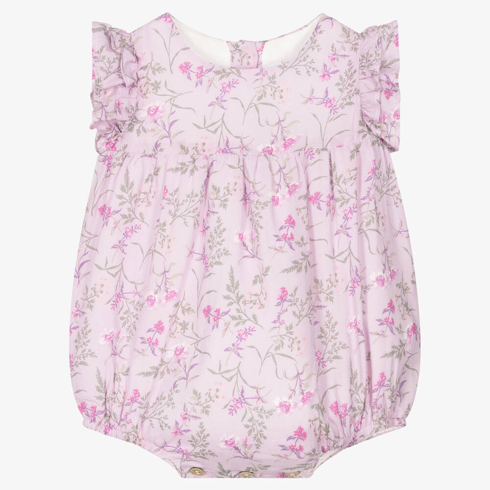 Babidu - Baby Girls Pink Floral Shortie | Childrensalon