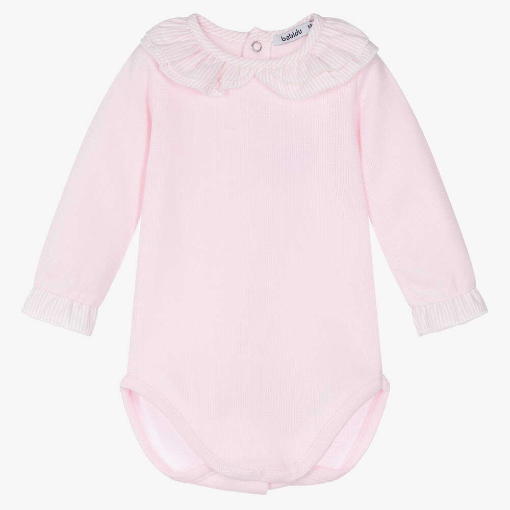 Babidu - Rosa Jerseystrick-Body für Babys | Childrensalon