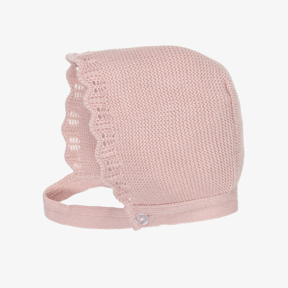 Babidu-Baby Girls Pink Knit & Floral Cotton Shorts Set | Childrensalon Outlet