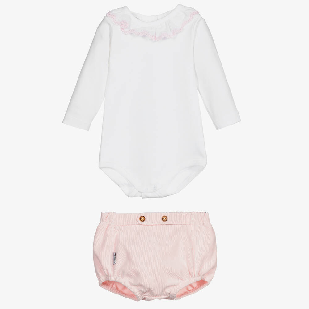 Babidu-Baby Girls Pink Shorts Set | Childrensalon Outlet