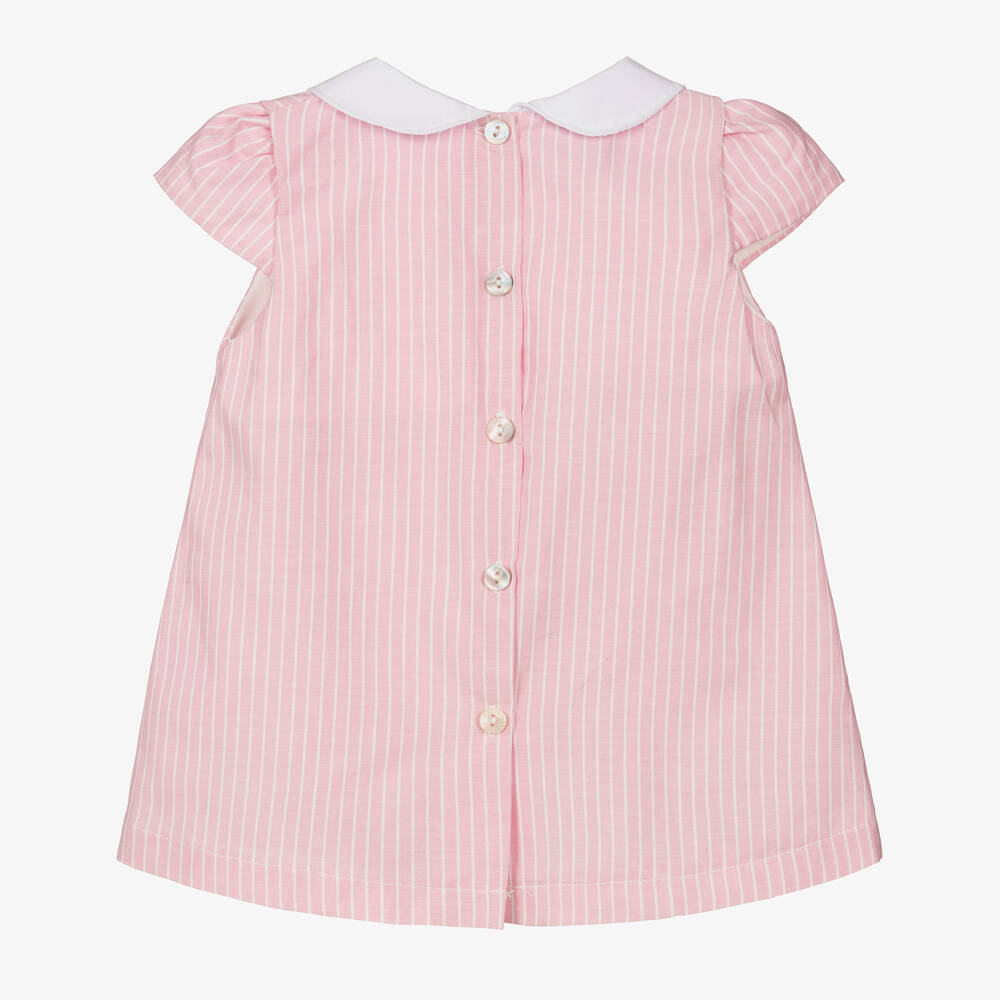 Babidu - Baby Girls Pink Smocked Dress | Childrensalon Outlet